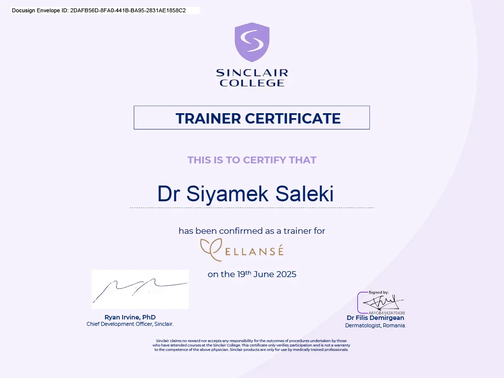 Sinclair College ELLANSÉ Trainer Certificate